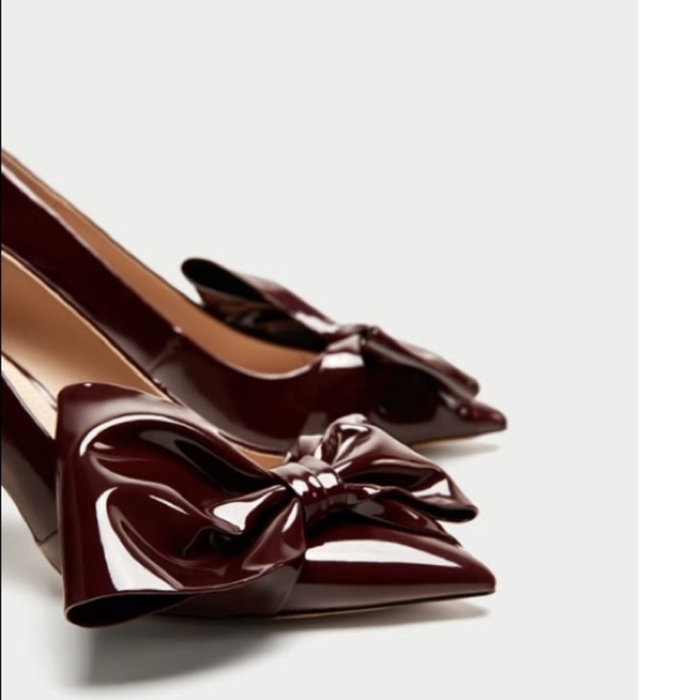 ZARA HIGH HEEL COURT SHOE BOW DETAIL BRAND NEW